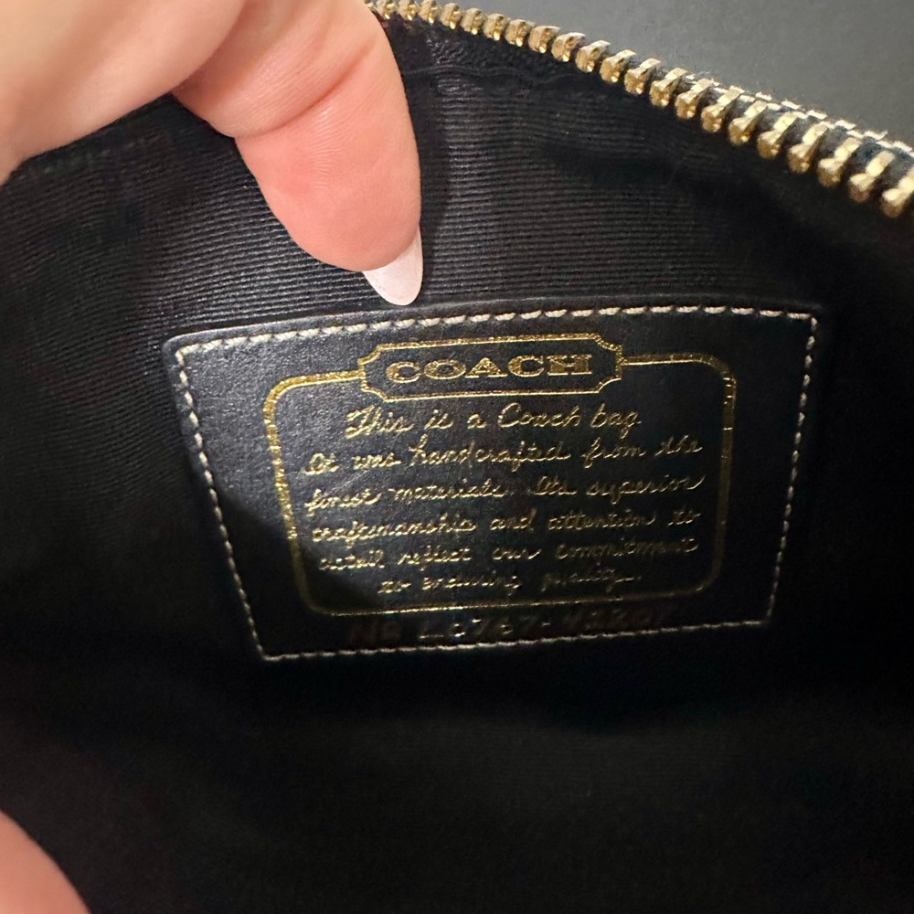 Coach Black and Grayish Tan Legacy Crossbody Bag. EUC W Coach Tag & Bag Charm. - Picture 6 of 14